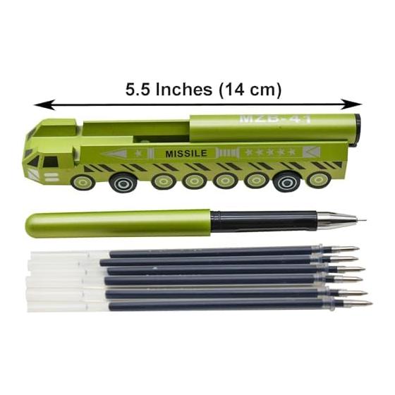 Maydahui Cool Missile Car Model Ballpoint Pen, 0.5mm Black Ink, Set of 3, Cute & Fun Stationery, Gel Pen for Kids, Students, Birthdays, Gifts, Smooth