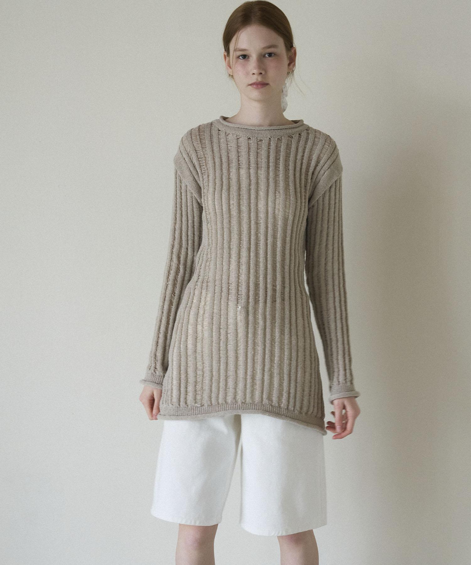 Soire (3Color)See Through Summer Knit Ivory/Free