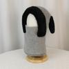 Knitted Beanie Rabbit Ear Winter Hat Warm Ears Pullover Cap Plush Scarf Hat  Kids Winter Wear