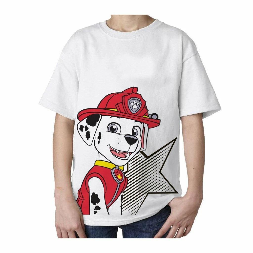 Paw Patrol Marshall Star Kids T-Shirt Dog Graphic Short Sleeve Tee 130