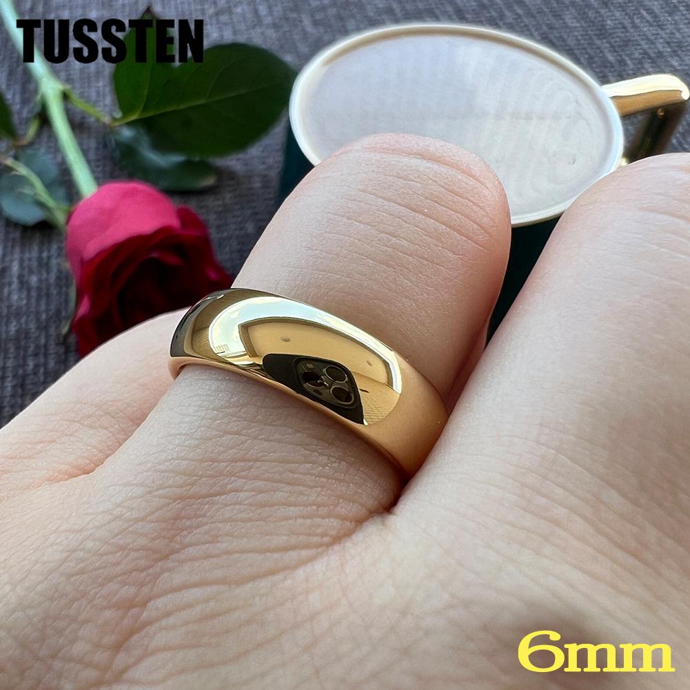TUSSTEN 2-10MM Herren Damen Ring Ehering Gewölbt Poliert Komfort Passform