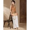 Women's Zen Retro Jacquard Vest & Wide-Leg Pants Set