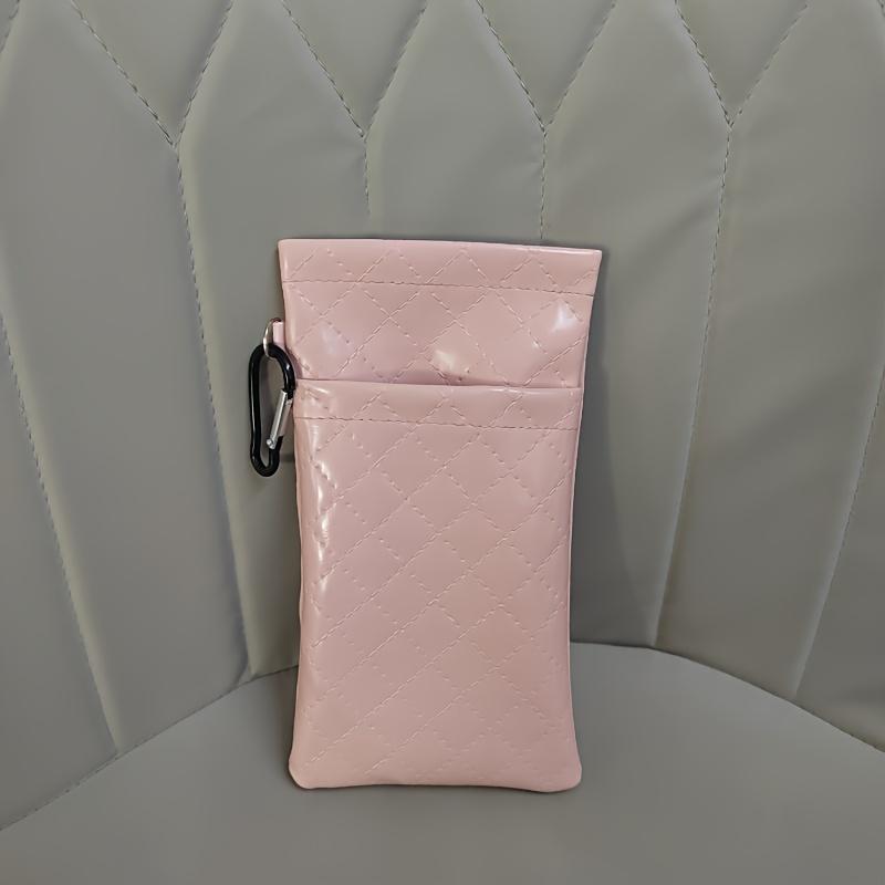 1Pc Double-layer glasses storage bag soft glasses box mobile phone sunglasses glasses bag