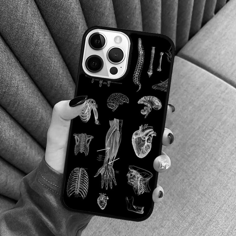 Human Brain Art Phone Case For iPhone 17 Air 16 16e 15 13 14 Pro Max 11 12 Plus 2022 MAX Shell Cover Coque