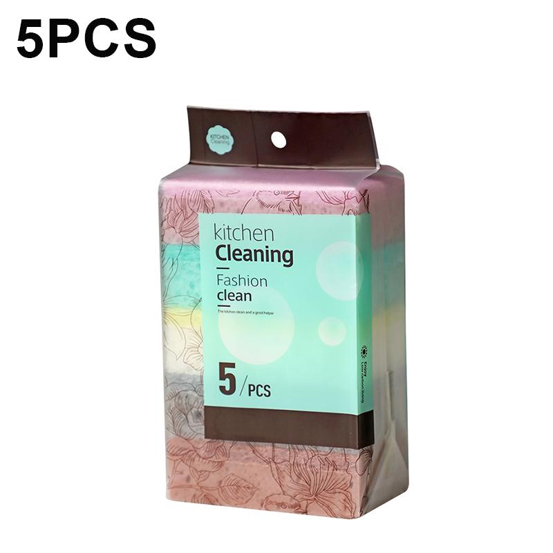 

5/10 шт. Губка для мытья посуды Двусторонняя Кухонная Волшебная Чистящая Губка Неприлипающая Маслоочищающая Щетка Губки Инструмент для мытья кухни