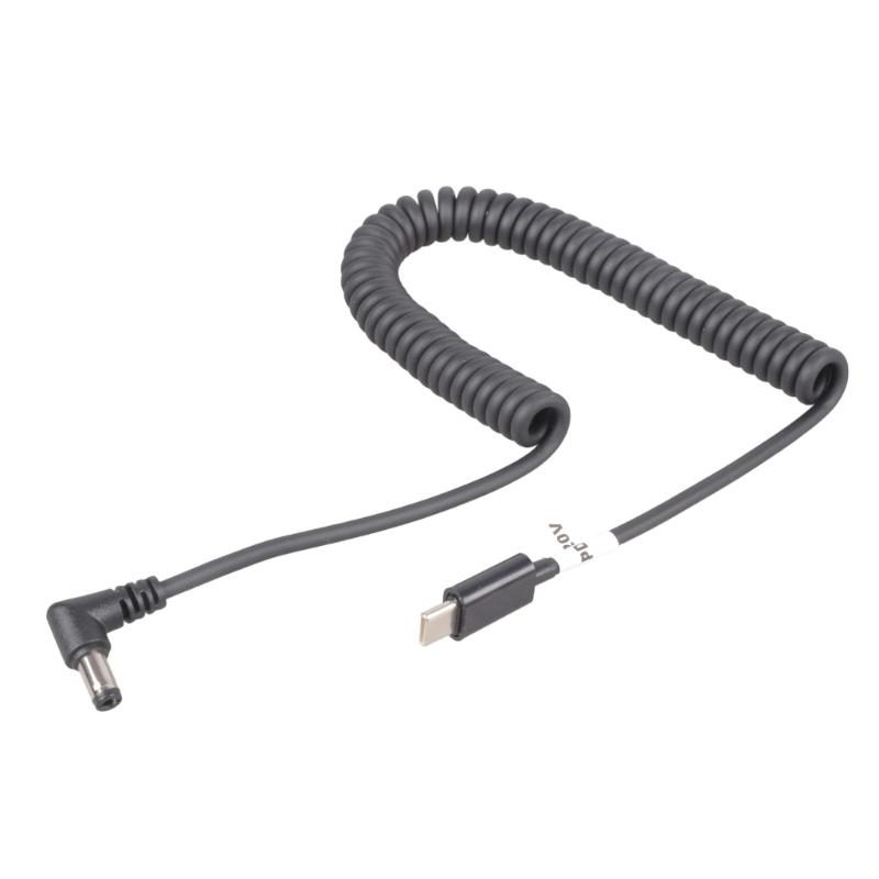 Retractable USB Type C To DC5.5x2.5mm Power Cord 20V 5A 100W Type C Fast Charging Cable For Electronics 1