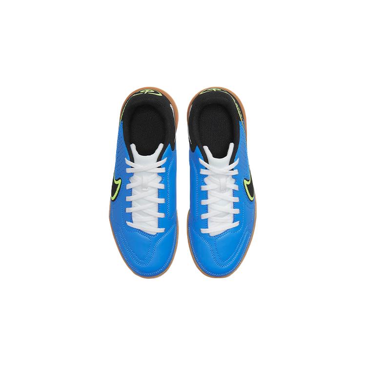 Nike Tiempo Legend 9 Slip Resistant Cushioning Abrasion Resistant Low top Kids' Soccer Shoes Blue Black Kids' DA1332-403