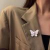 Elegantní Brož Motýl s Kamínky - Dekorace na Dámský Svetr & Kabát