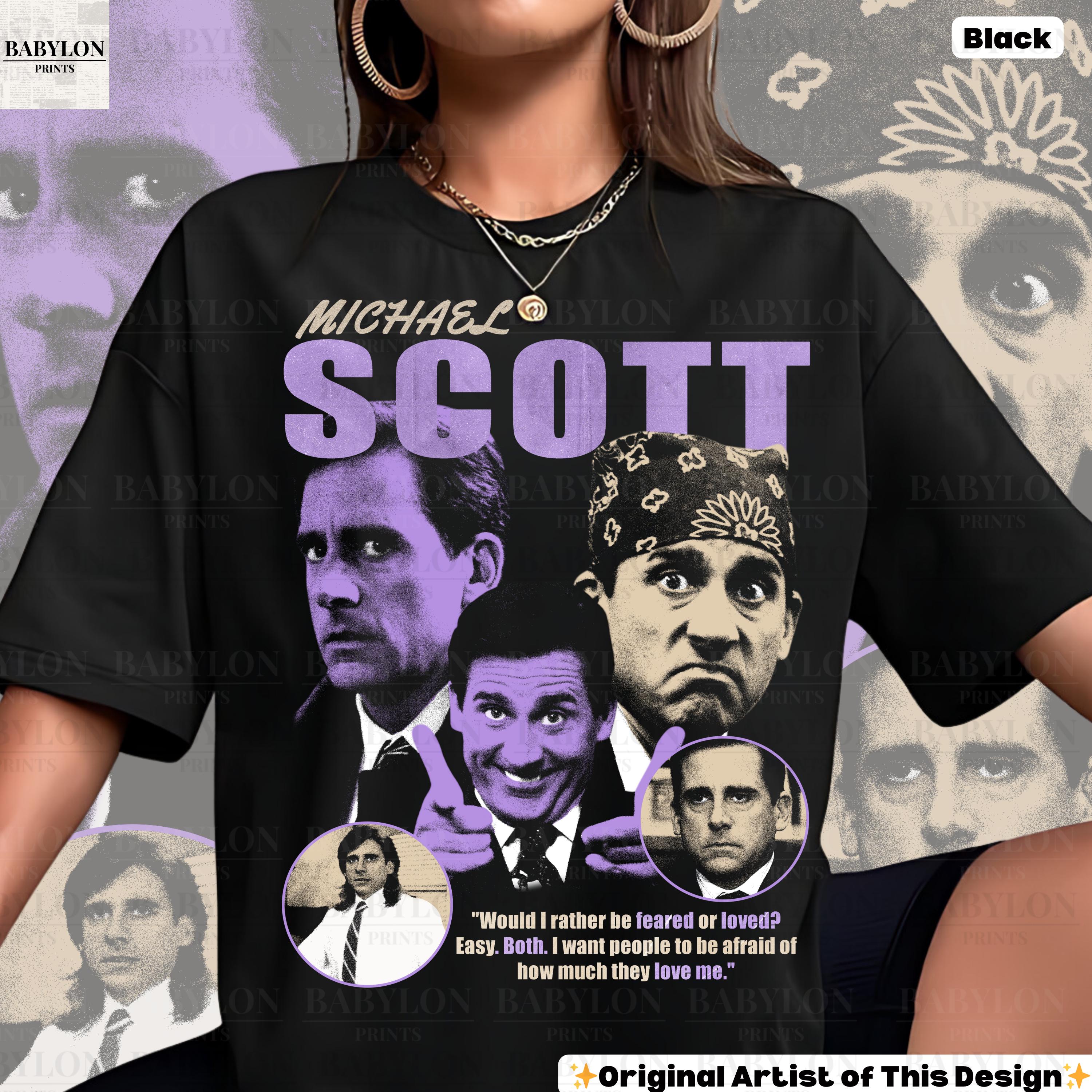 Michael Scott Shirt Retro The Office TV Series Shirt Steve Carell Tshirt Funny Michael Scott Emoji Shirt Prison Mike Tshirt S