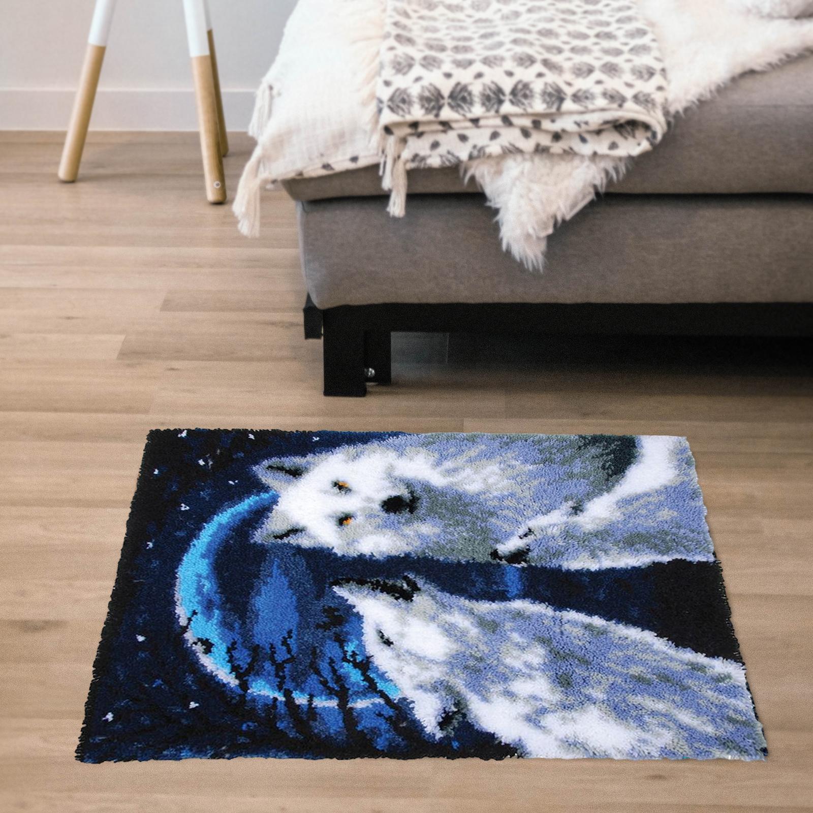 

Набор для рукоделия «Волки» с крючком-защелкой, креативный набор для вышивания животных, набор для вышивки ковра, фестивальный подарок, набор для вышивки ковра для начинающих