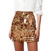 Glitter Sequin Dance Skirt High-Waisted Hip Wrapped Slimming Fit Sexy Skirt Stage Performances Mini Skirt
