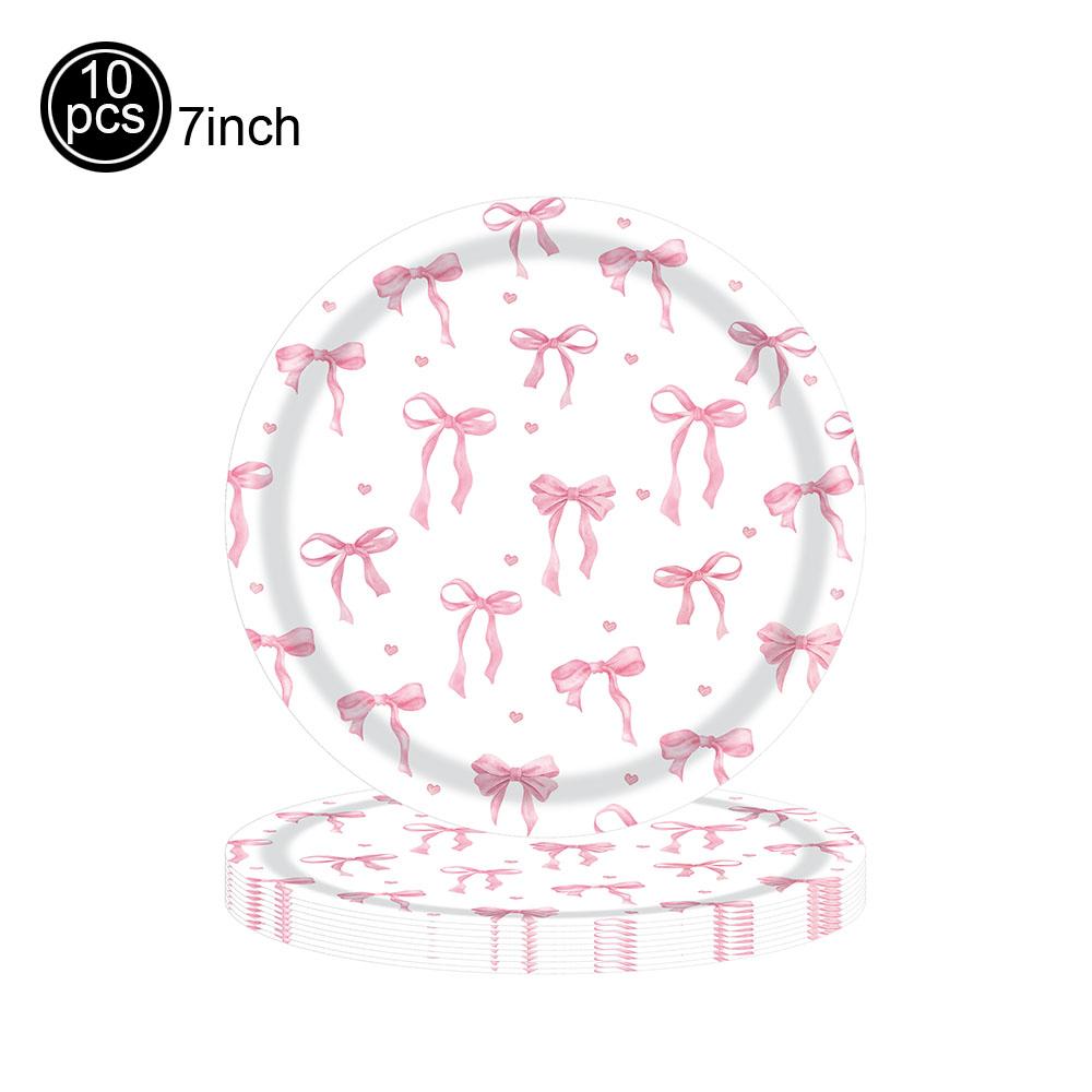 6/12pcs Pink Bow Acrylic KeyChains Coquette Bow Birthday Party Decorations Supplies Gifts for Kids Girls Pink Bow Party Favors