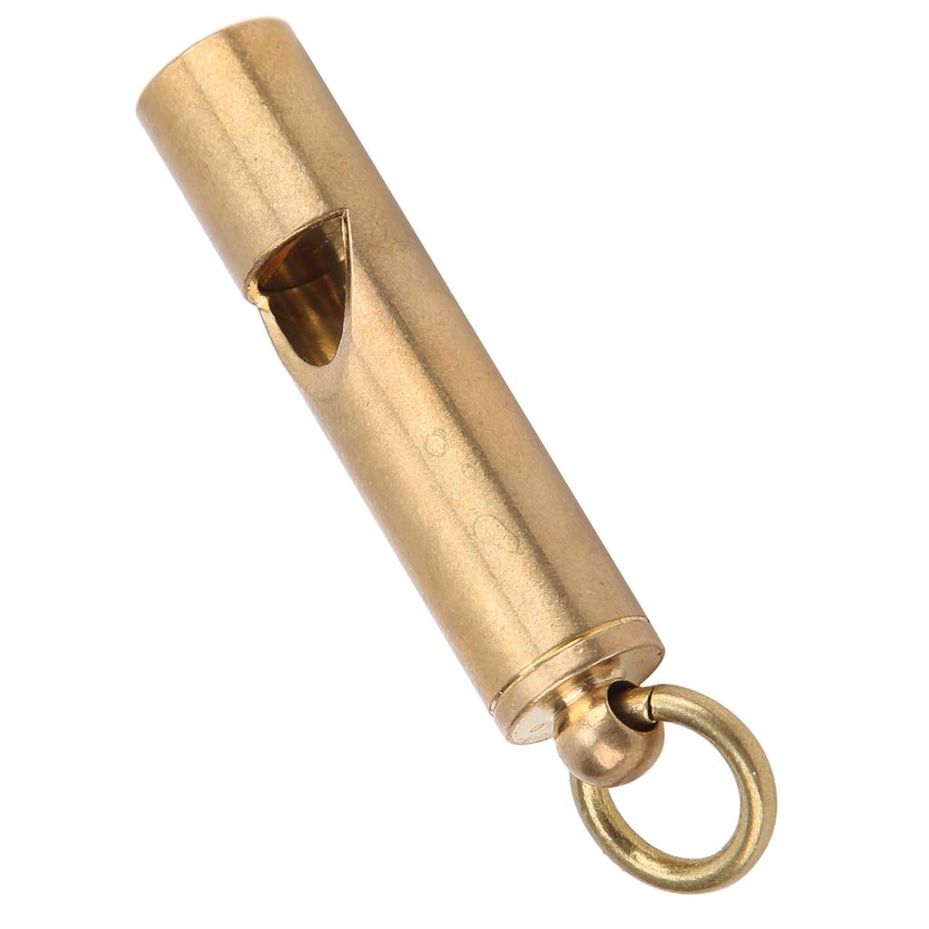 Survival Whistle with Keychain Brass High Decibel Emergency Whistle for Outdoor Camping