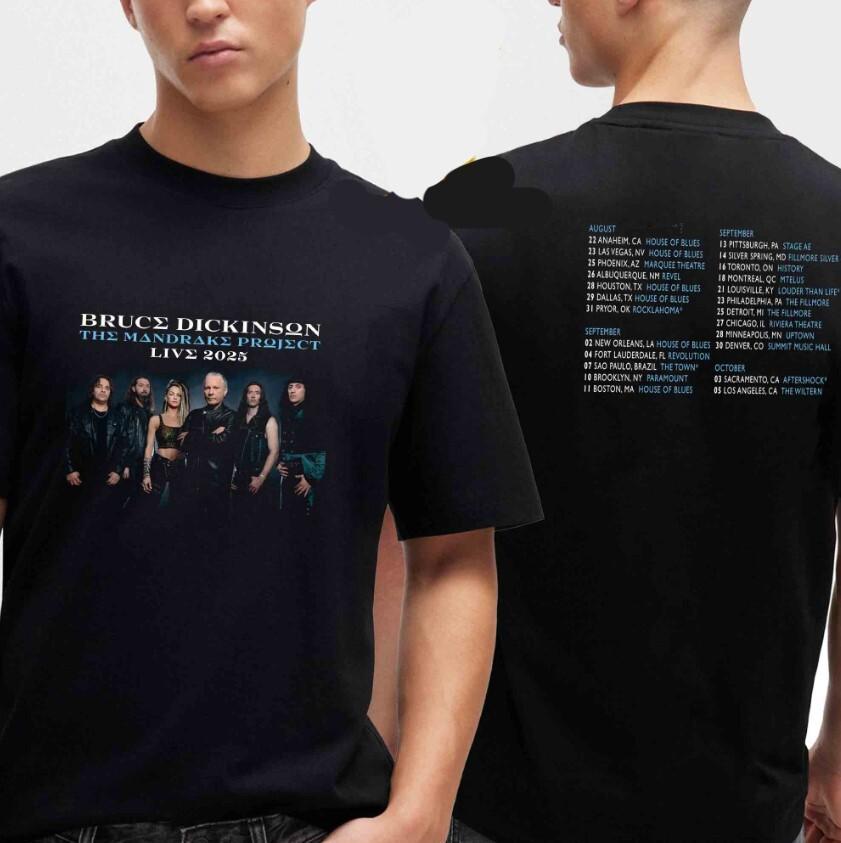HOT! Bruce Dickinson The Mandrake Project North American Tour Date 2026 T-SHIRT XXXXL