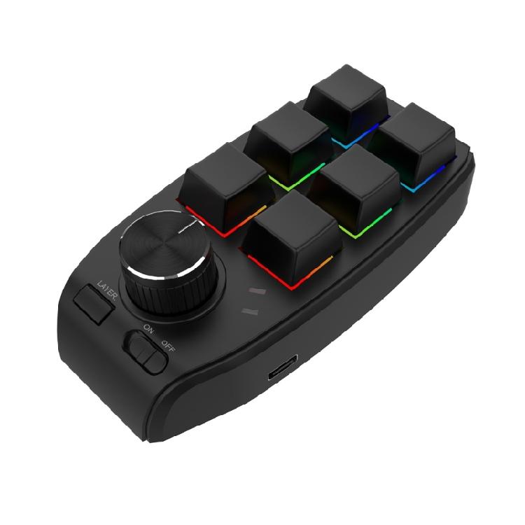 Custom Programming Macro Knob Keyboard 6 Keys 1 Knob Button Copy Paste USB RGB