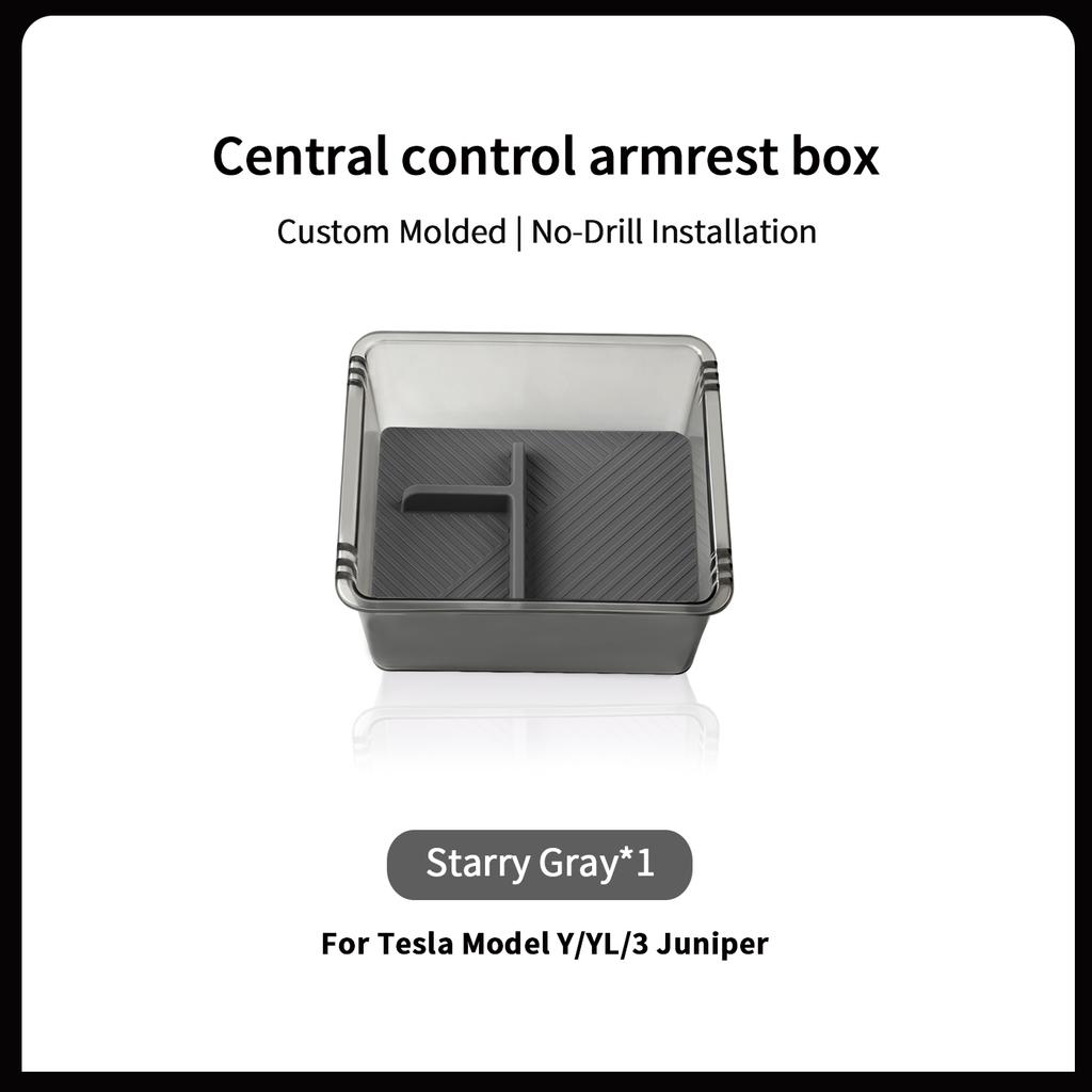 For Tesla Model 3 Highland / Y Juniper / YL Center Console Armrest Storage Box Hidden Storage Box Car Interior Tuning Accessory