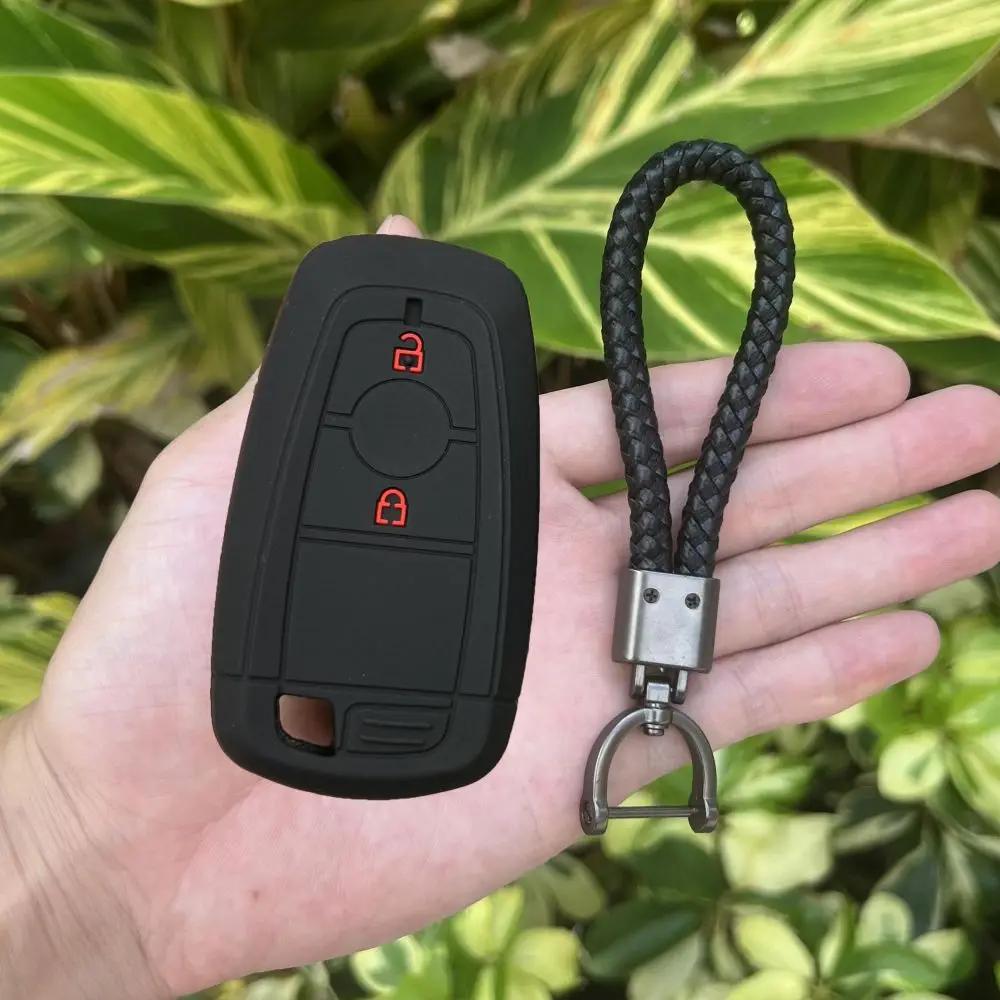 Silikon Auto Schlüsselhülle Etui Für Ford Maverick Focus Edge Explorer Expedition Everest Fusion Mondeo Mustang Raptor Bronco Schlüssel