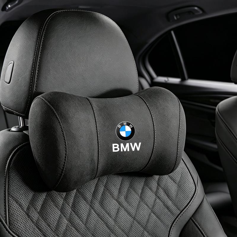 Car Suede Headrest Memory Cotton Neck Pillow For BMW F11 G26 F30 F10 E90 F20 E46 E60 E70 E39 E36 E87 X7 E92 X6 Auto Accessories rldf93