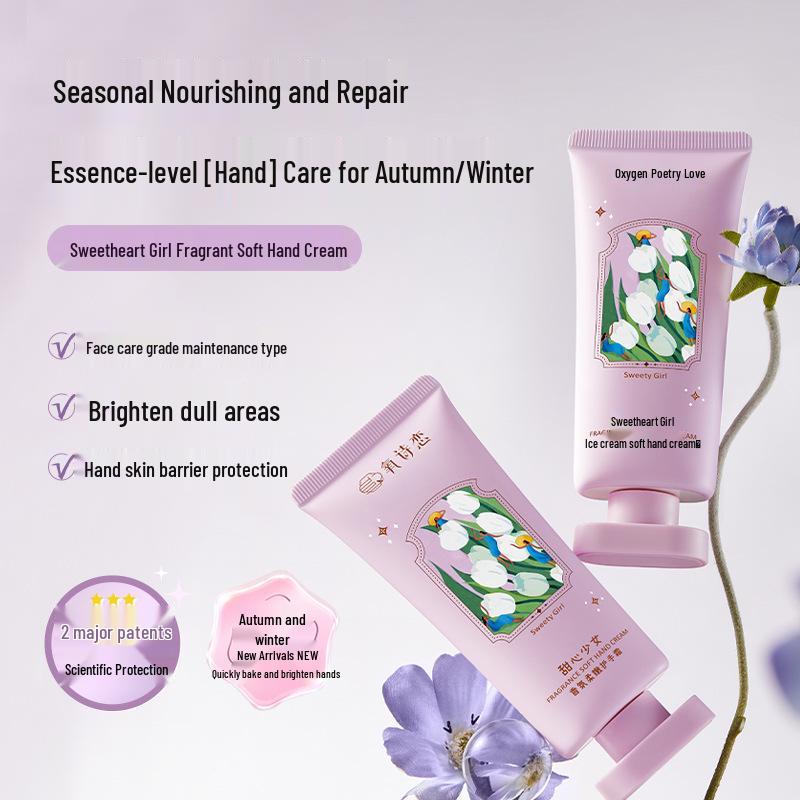 

Oxygen Poetry Sweetheart Fragrance Soft Hand Cream 50g - Moisturizing & Nourishing for Autumn/Winter Standard Size