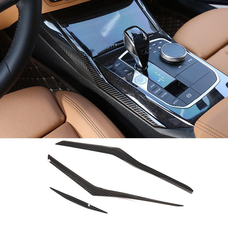 ABS Carbon Fiber Interior Kit Dashboard Console Gear Shift Panel Decoration Cover Trim Stickers For BMW 3 Series G20 -
