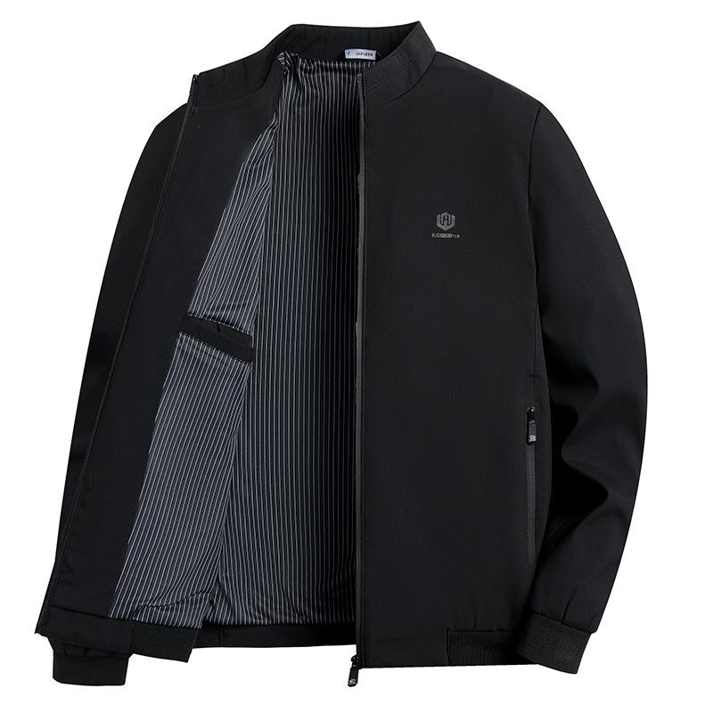 

Весенняя новинка, мужская куртка с воротником-стойкой, однотонная универсальная куртка, мужская повседневная мужская куртка 4XL