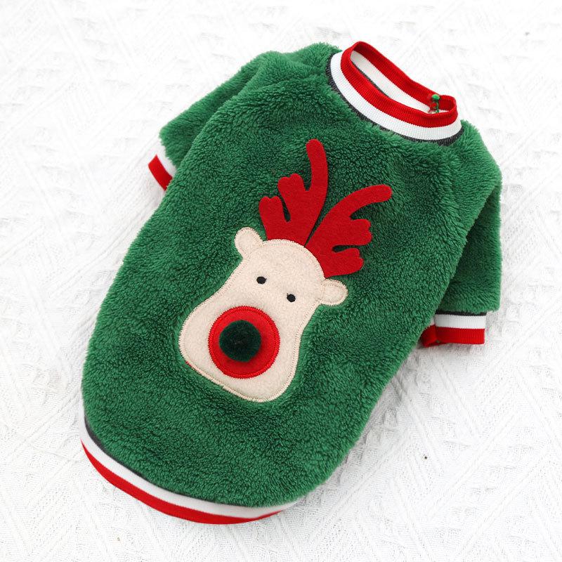 Cat Pet Clothing, Coral Fleece Dog Hoodies, Dog Outings, Christmas Dog Clothes, Cat Two-legged Supplies