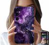 Etui Do Samsung Galaxy A15 4G - Fioletowy Marmurek Modne Kobiece + Szkło