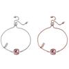 Ktini Cushion Cut Women's 12mm Bracelet with Crystal Chain