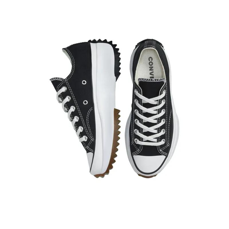 Converse Run Star Hike Versatile Round Toe Lace-Up Low Top Kids Canvas Shoes Men sneaker Black Q68816S