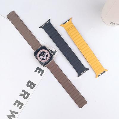 Pulseira magnética para Apple Watch Bands 45mm 38mm 49mm 40mm 42mm 41mm Pulseira esportiva de silicone iWatch Series ultra 9 6 5 7 8 se 44mm