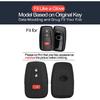 2pcs Compatible with Toyota RAV4 4Runner C-HR Corolla Highlander Prius C V Prime AWD-e HYQ14FBC Smart 3 Buttons Black Key Fob Cover Case Key Chain