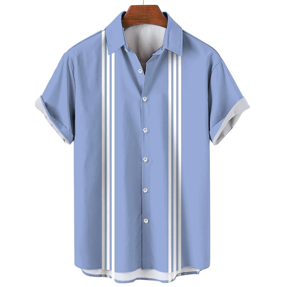 Casual short-sleeve striped shirt, stylish and comfortable for daily outfits.