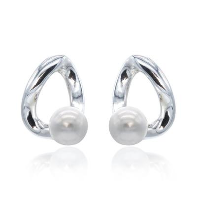 Silver 925 Pearl Simple Earrings