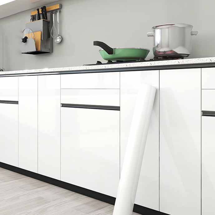 Thickened Waterproof Oilproof Self-Adhesive Marble Vinyl Film Kitchen Cabinet Door Decorative Cover Furniture Renovation Sticker