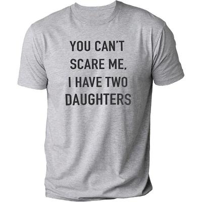 Καλοκαιρινά Ανδρικά T-shirts Μπλούζες Δεν Μπορείς να Με Φοβίσεις, Έχω Δύο Κόρες Εκτύπωση T-shirt Μπλούζες Αστεία Μπαμπάς Μόδα Δρόμου Φούτερ Μπλούζες