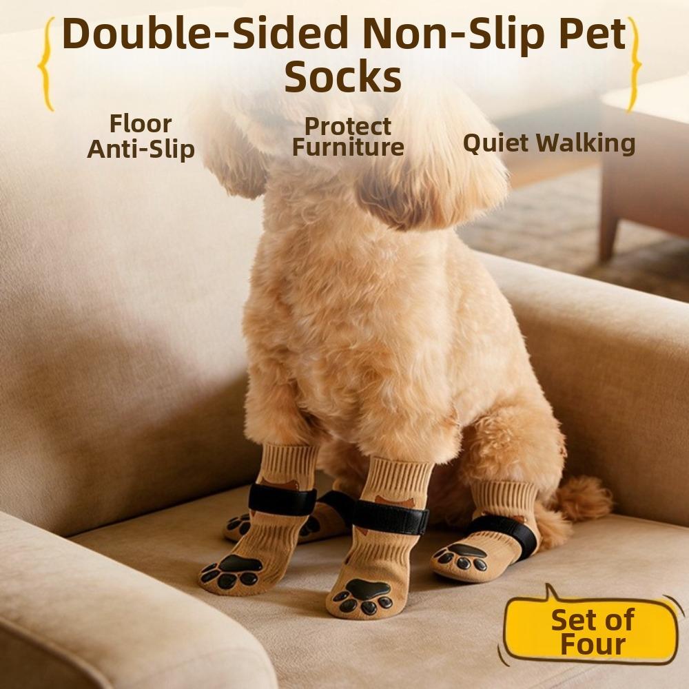 Anti-scratch Anti-slip Dog Socks Dirt-proof Foot Protector Puppy Foot Cover Wooden Floors