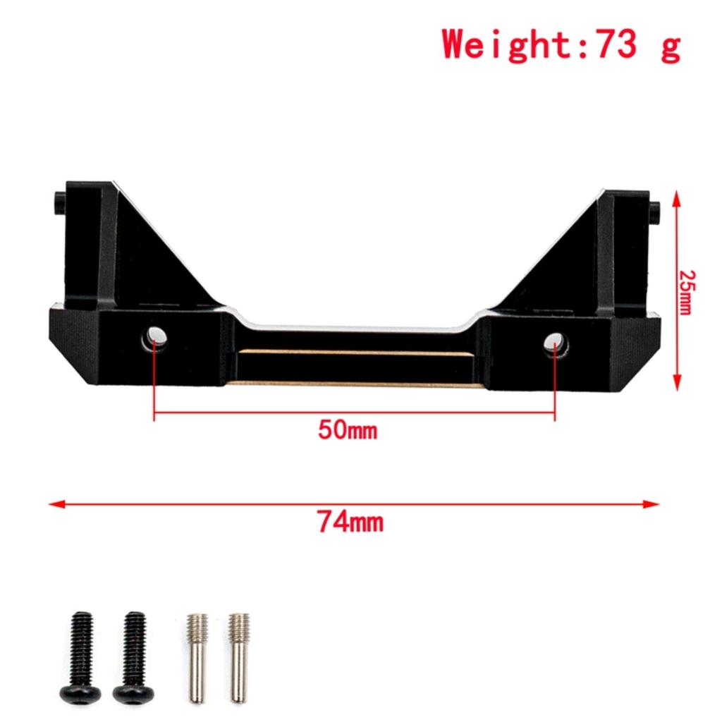 Aluminum Alloy Rear Bumper Mount Counterweight, Replacement for RGT  86190   86190 LC76 1Celsius10 Remote Control Crawler Car