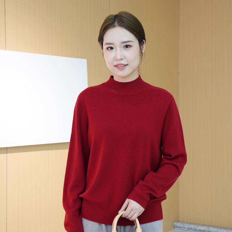 

LA BULL Women s Versatile Wool Blend Knit Top L