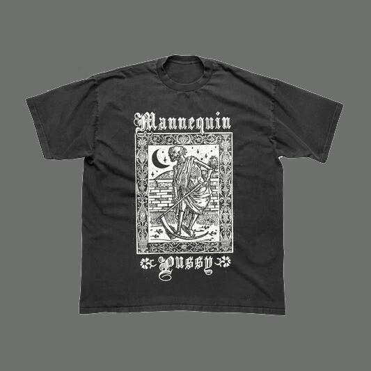 Retro Style Mannequin Pussy Band Mens Black Unisex S-5XL BT1488 Unisex T-Shirt L