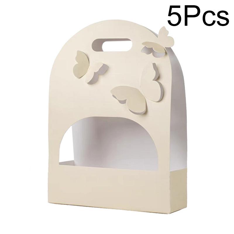 1pc Flower Packaging Oval Held Box Beautiful Home Decor Three-dimensional Cardboard Hollow Butterfly Birthday Gift