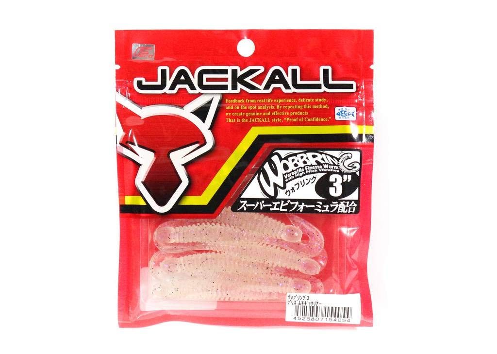 JACKALL Wobbling Worm Prism Fry Clear Lure 3-inch