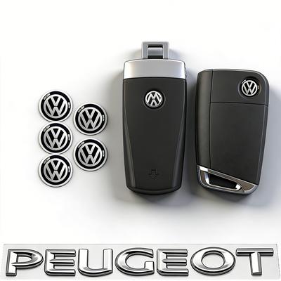 5/10Pcs 14mm Car Remote Key Stickers Badge Emblem Car Accessories For VW Scirocco Polo T5 Passat B6 Golf Mk5 Tiguan Jetta CC MK7 GB31