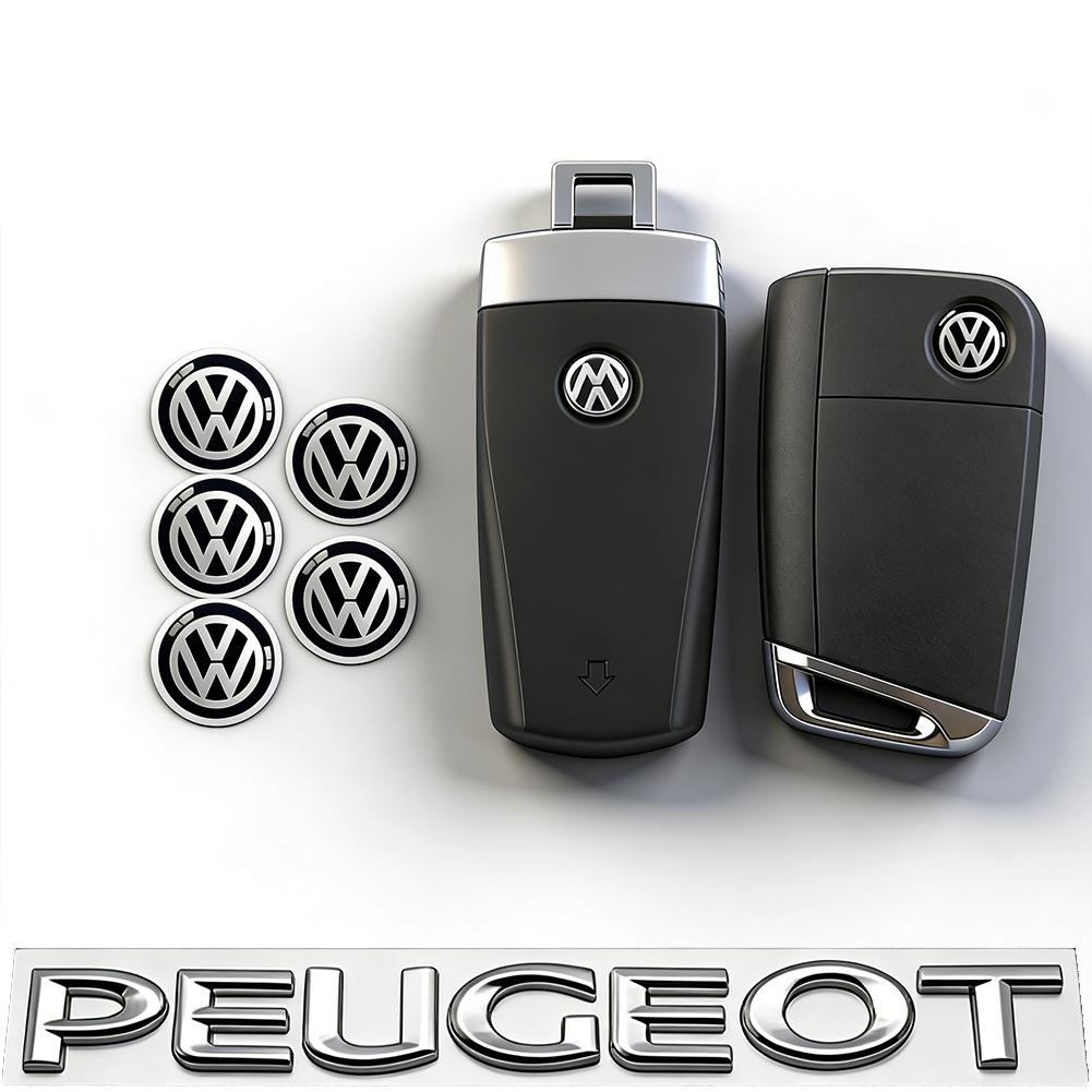 5/10Pcs 14mm Car Remote Key Stickers Badge Emblem Car Accessories For VW Scirocco Polo T5 Passat b6 Golf mk5 Tiguan Jetta CC MK7 O444
