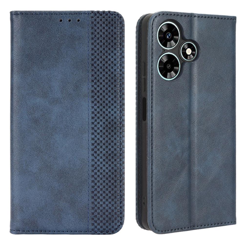 For Infinix Hot 30i/Hot 30i NFC X669 PU Leather Vintage Phone Case Folio Book Stand Wallet Cover