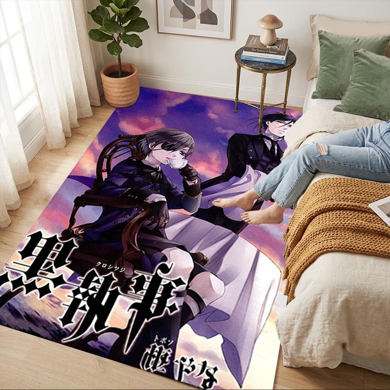 Black Butler Living Room Nonslip Area Rug Soft Carpet For Bedroom Game Playroom Sofa Office Home Decor Doormat Christmas Gift C9302267