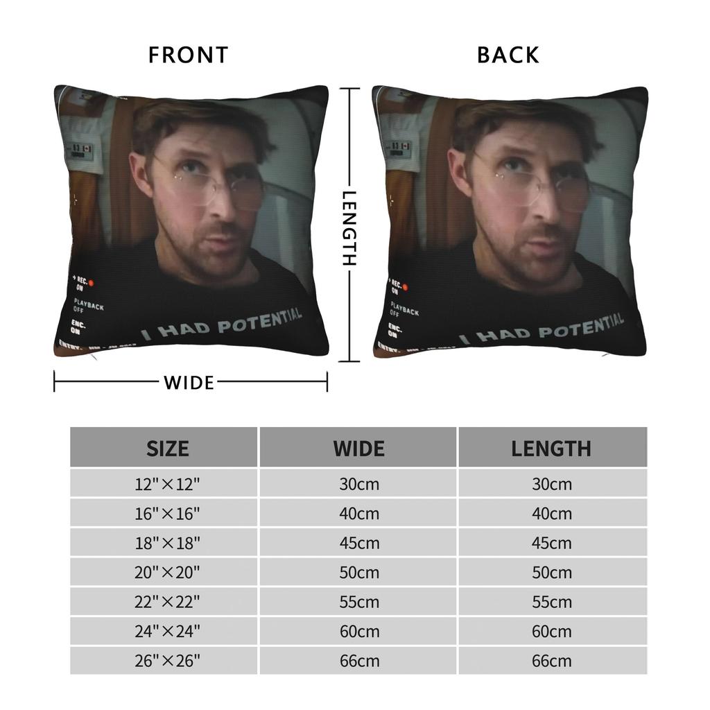 Project Hail Mary I Had Potential Square Pillow Case Ryland Grace Rockys Cushion Cover Custom Pillowcase for Car 18"x18"