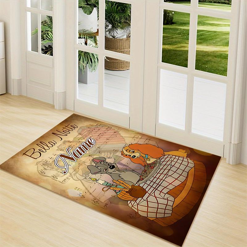 Custom Name "Adventurous Forest Friends" Carpet Rug Customizable Soft Washable Anti-Slip Home Living Room Sofa Mats Personalized Rug. 0909389