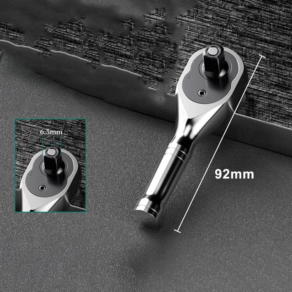 

72 Teeth Mini Ratchet Wrench 1/4 3/8 1/2 Steel Portable Quick Ratchet Wrench Fly Short Handle Socket Wrench Repair Tools