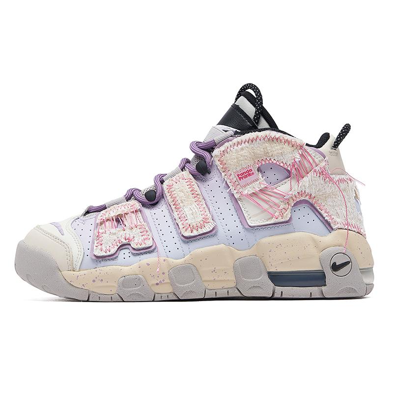 Nike Air More Uptempo Vintage Basketball Shoes Women's Mid top White/Purple/Pink FJ1387-001(TeamH-S-BOX)