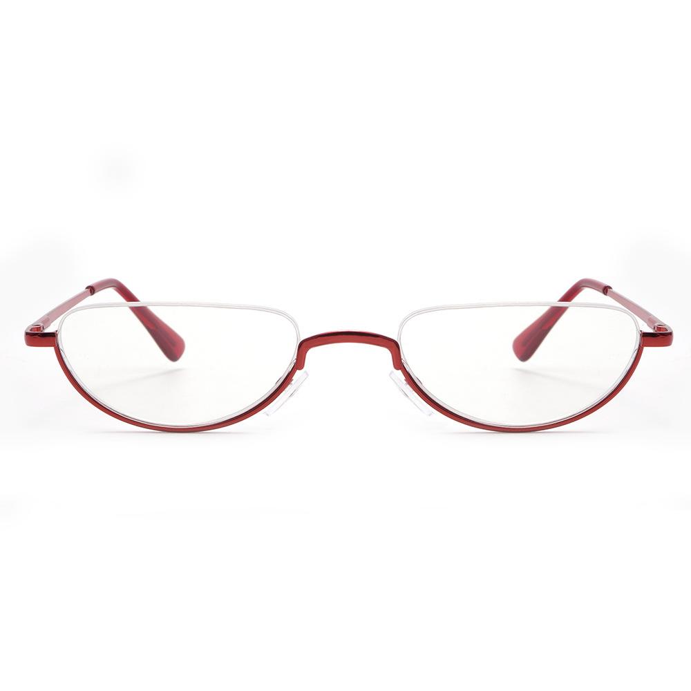 Retro Ultra-light Metal Half Frame Reading Glasses Portable Men Women Readers Optical Spectacle Small Frame Eyeglass